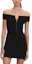 Buy (Women) Self-Portrait FW22 Off-Shoulder Slim Black Knit Mini Dress for Women. SWF333M02100