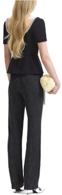 (W) Self-Portrait FW23 Camisa Ceñida con Botones y Cuello Cuadrado de Manga Corta SWF344C02400911 Lookbook (W) Self-Portrait FW23 Camisa Ceñida con Botones y Cuello Cuadrado de Manga Corta SWF344C02400911