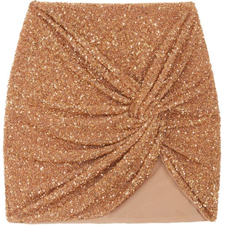 (Women) Self-Portrait Gold Knot Detail Casual Mini Skirt for Women SWF344Q01300 圖 2