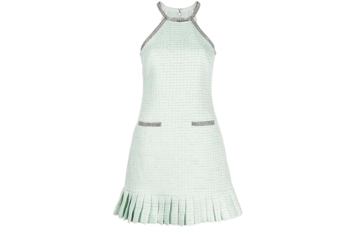 (Women) Self-Portrait Halter Neck Slim Fit Mini Dress Women Mint Green RS24047SBLUE 圖 2