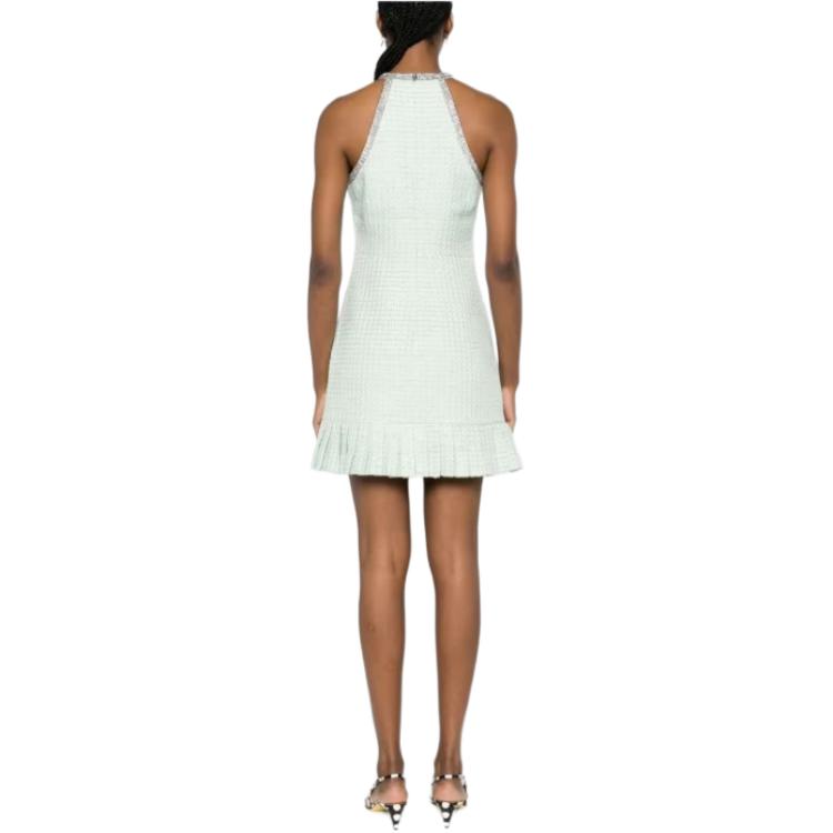 (Women) Self-Portrait Halter Neck Slim Fit Mini Dress Women Mint Green RS24047SBLUE 圖 4