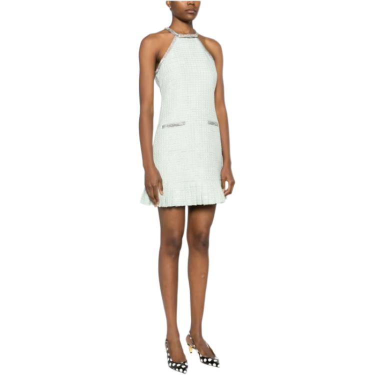 (Women) Self-Portrait Halter Neck Slim Fit Mini Dress Women Mint Green RS24047SBLUE 圖 5