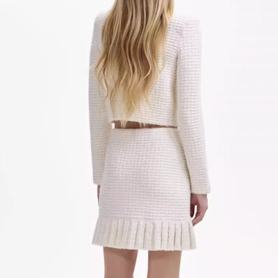 (W) Self-Portrait 女士象牙色雙排扣針織開襟外套 SWF344M06400 Shop (W) Self-Portrait 女士象牙色雙排扣針織開襟外套 SWF344M06400