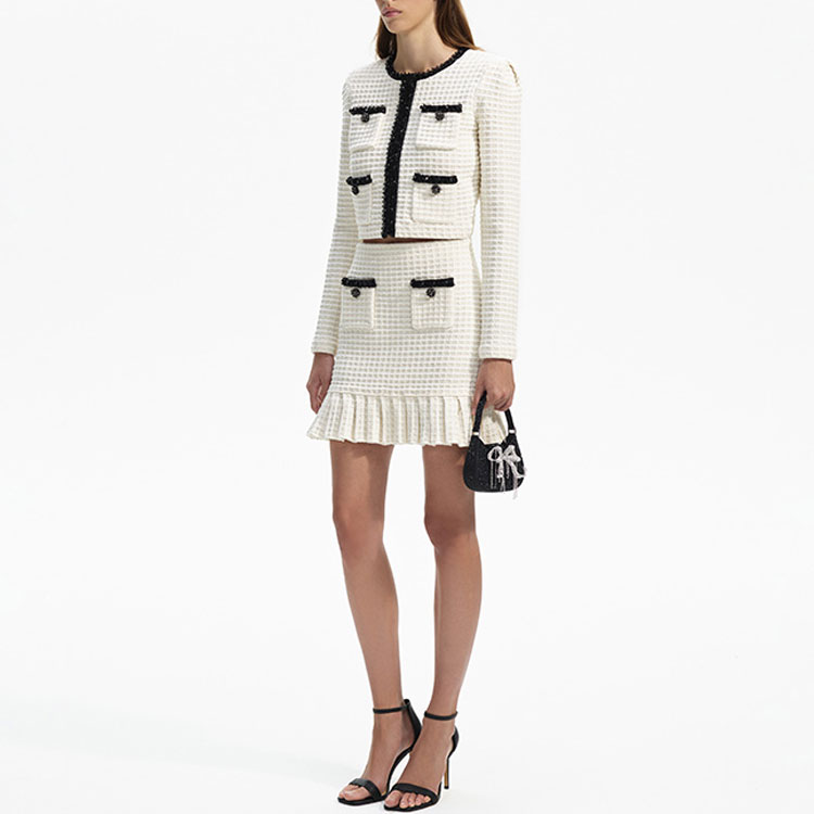 Purchase (W) Falda Deportiva Casual Blanca Marfil de Tiro Medio Self-Portrait Mujer SWF351M02200