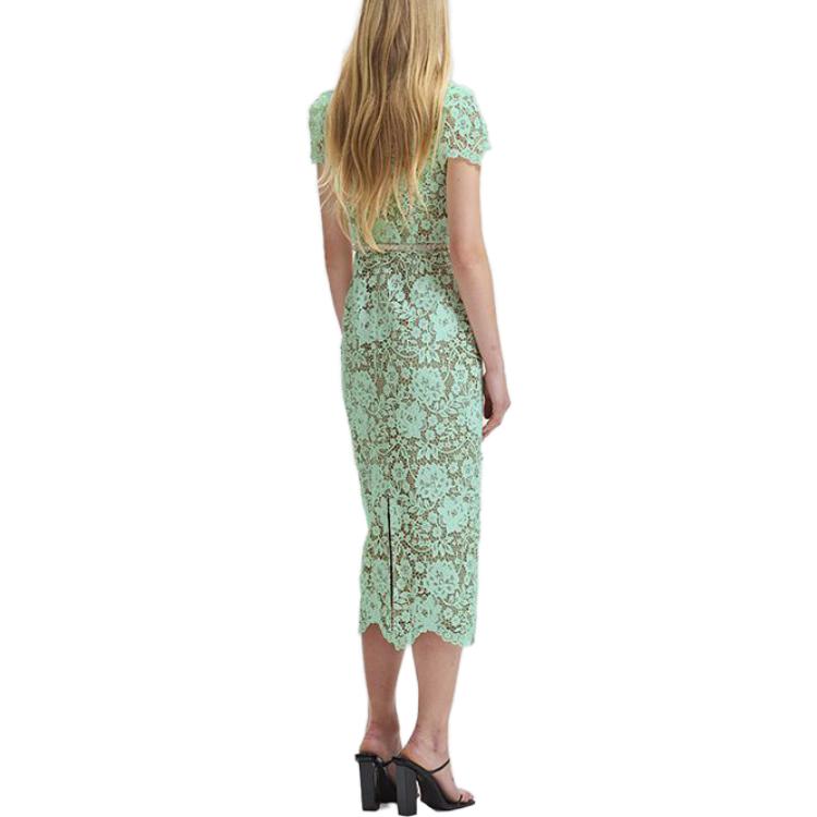 (Women) Self-Portrait Lace Elegant Cocktail Dress - Short Sleeve Slim Fit Princess Style SWF343Y09100 圖 4