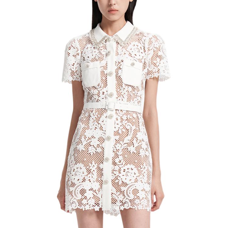 (Women) Self-Portrait Lace Polo Slim Fit Elegant Mini Dress  Formal Party Gown SWF344Y16300 圖 3