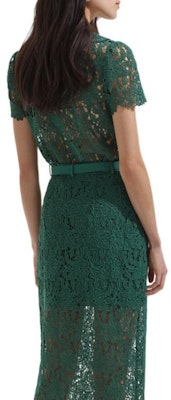 (W) Self-Portrait 綠色蕾絲短袖襯衫 女士領口設計 SWF352C02400 Shop (W) Self-Portrait 綠色蕾絲短袖襯衫 女士領口設計 SWF352C02400