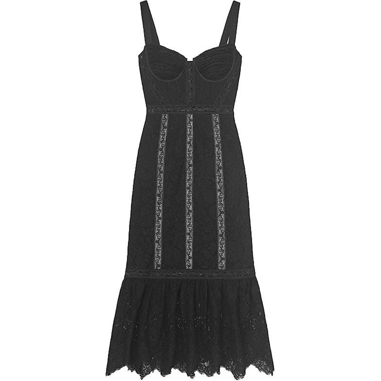 (Women) Self-Portrait Lace Spliced Elegant Evening Party Princess Dress for Women SWF343Y11600