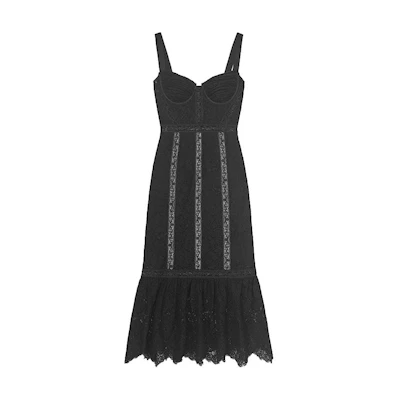 (Women) Self-Portrait Lace Spliced Elegant Evening Party Princess Dress for Women SWF343Y11600
