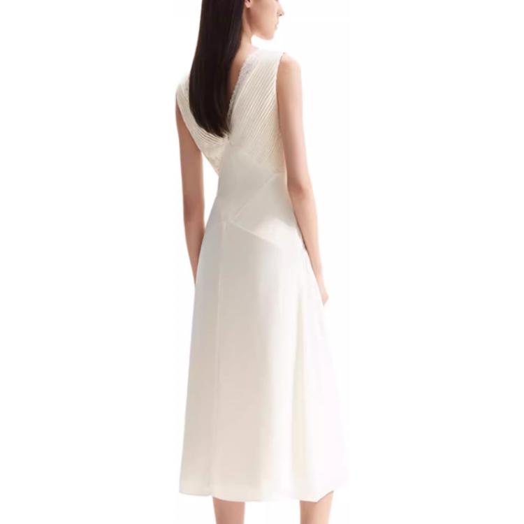 (Women) Self-Portrait Lace V-Neck Sleeveless Dress Women’s Ivory White SWF352Y22000 圖 4