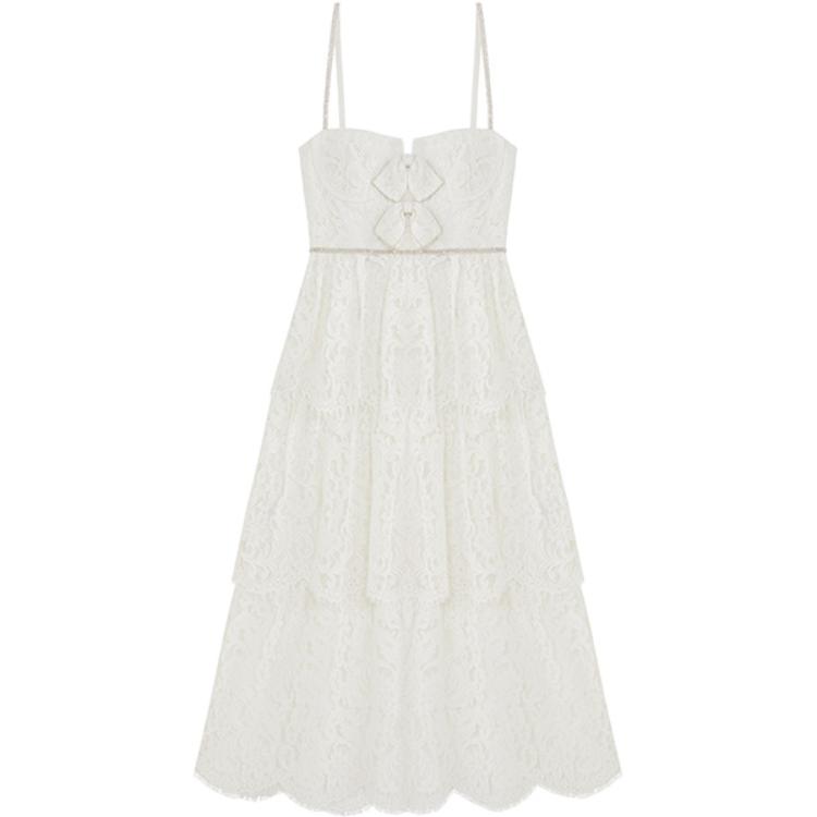 (Women) Self-Portrait Layered Bowknot Fashion Slip Dress Women - Ivory White SWF342Y21000 圖 2