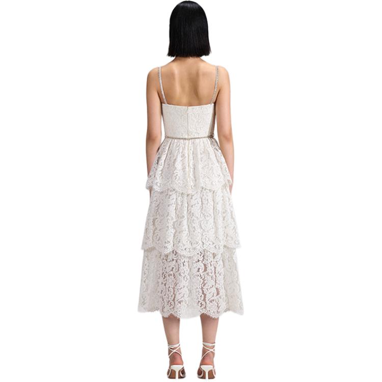 (Women) Self-Portrait Layered Bowknot Fashion Slip Dress Women - Ivory White SWF342Y21000 圖 3
