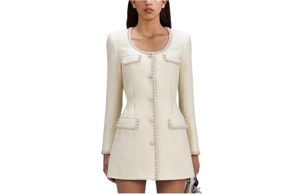 (Women) Self-Portrait Lunar New Year Collection Pearl Button Long Sleeve Mini Dress Women SWF341Y10900 圖 2