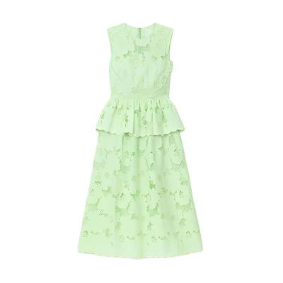 (Women) Self-Portrait Mint Green Sleeveless Midi Dress for Women. SWF353Y02800