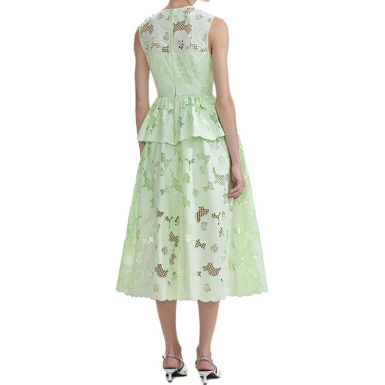 (Women) Self-Portrait Mint Green Sleeveless Midi Dress for Women. SWF353Y02800 圖 4