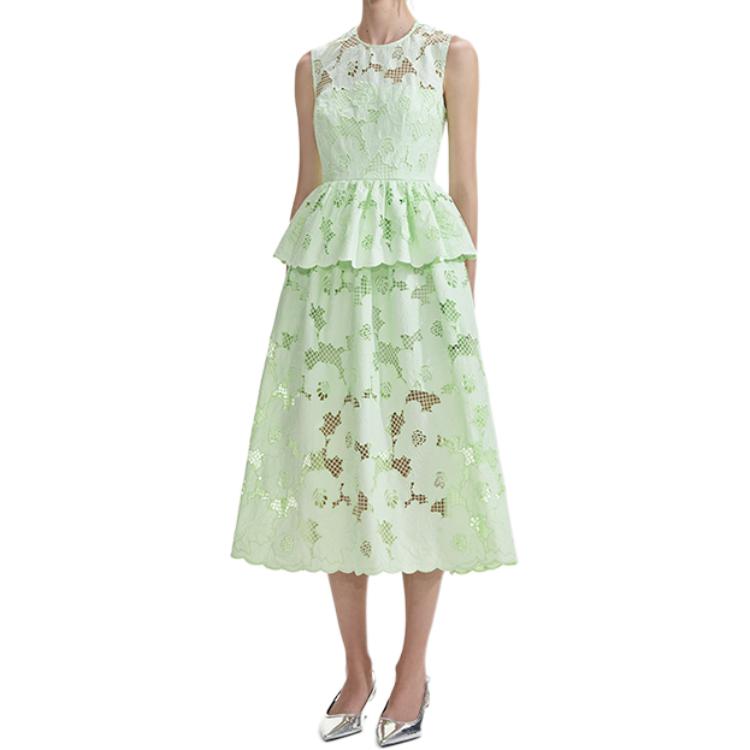 (Women) Self-Portrait Mint Green Sleeveless Midi Dress for Women. SWF353Y02800 圖 5