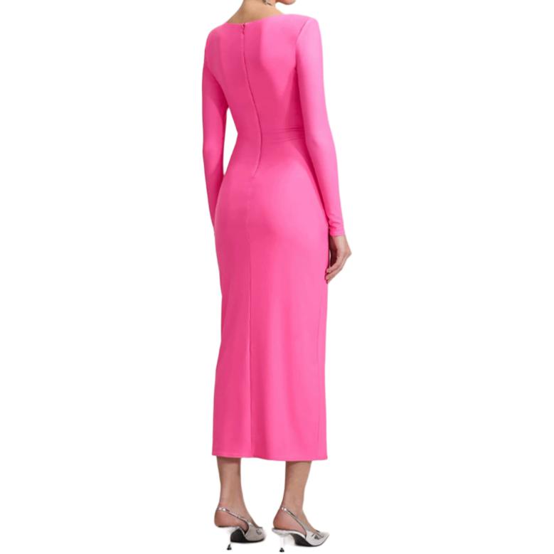 (Women) Self-Portrait Neon Pink Long Sleeve Pullover Dress . SWF343Y07200 圖 4
