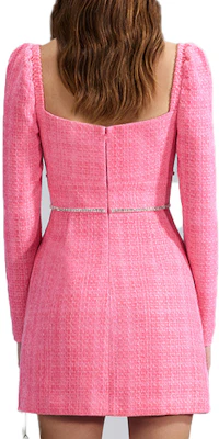 (W) Self-Portrait Dress Tweed Pink Heart-Neckline Lengan Panjang Pesta Terlihat Elegan SWF342Y22400 Lookbook (W) Self-Portrait Dress Tweed Pink Heart-Neckline Lengan Panjang Pesta Terlihat Elegan SWF342Y22400