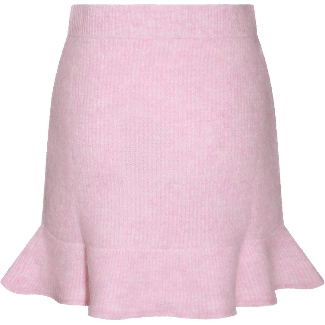 Lookbook (W) Self-Portrait 粉紅針織迷你裙 休閒時尚風格。 PF24146SKPPINK