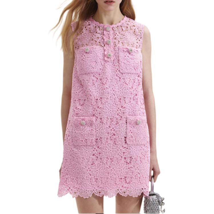 (Women) Self-Portrait Pink Lace A-Line Sleeveless Mini Dress for Women. SWF352Y15000 圖 2