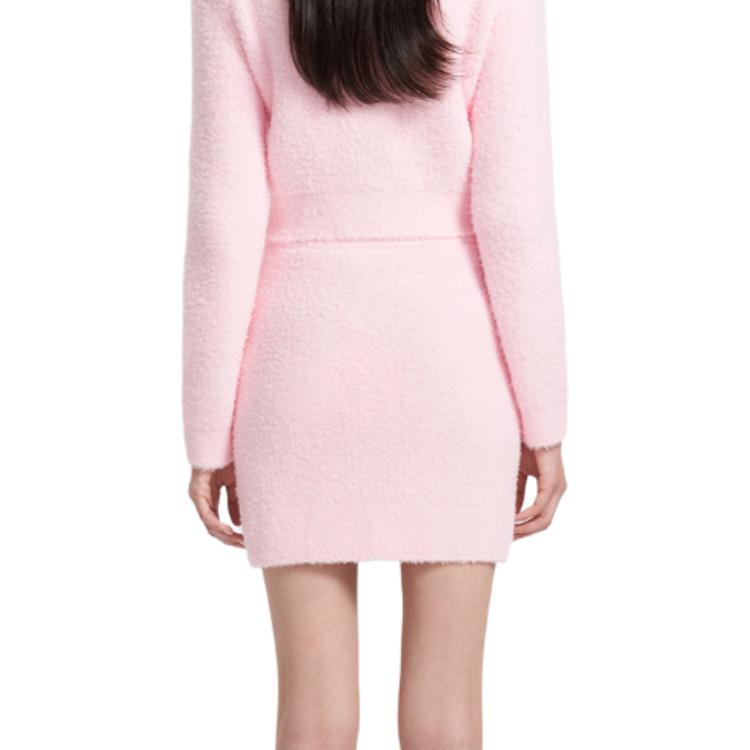 (Women) Self-Portrait Pink Plush High-Waist A-Line Mini Skirt with Pockets for Women. SWF344M05800 圖 3