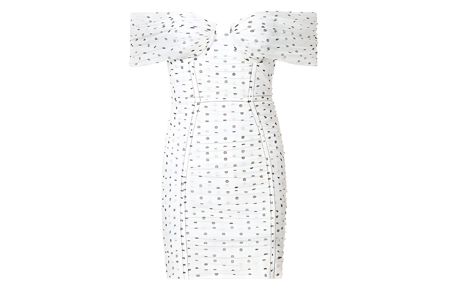 (Women) Self-Portrait Polka Dot Slim Fit Spaghetti Strap Dress Women’s SWF343Y00400