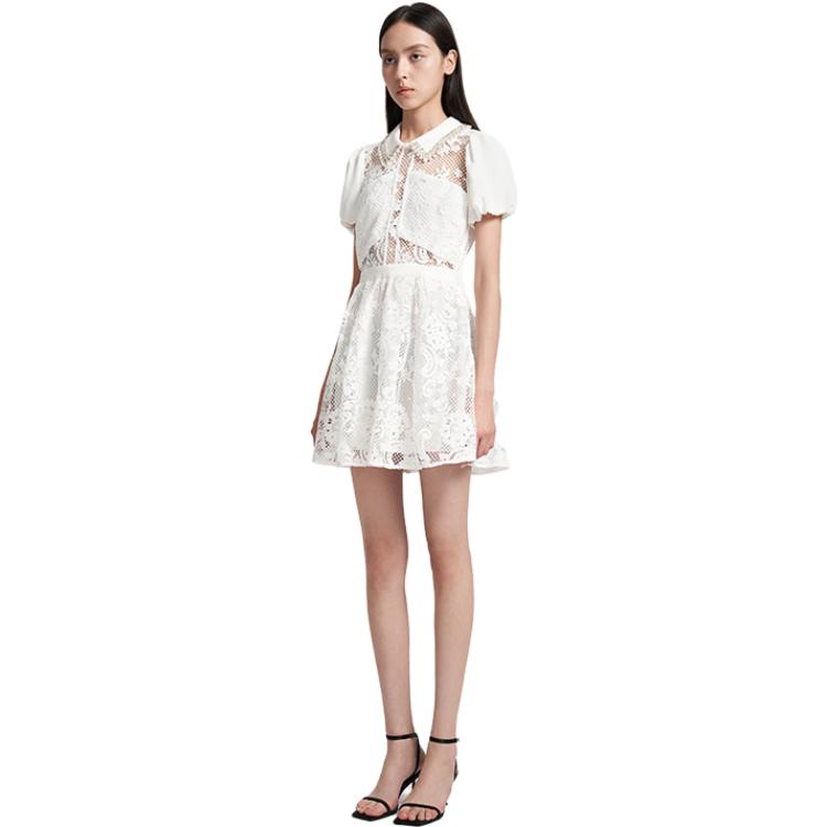 Shop (W) Self-Portrait泡泡袖蕾丝点缀优雅公主晚礼裙 SWF344Y16500