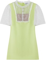 (Women) Self-Portrait Puff Sleeve Sequin Mesh Princess Dress - Stylish Green Casual Dress SWF342Y12600 (Women) Self-Portrait Puff Sleeve Sequin Mesh Princess Dress - Stylish Green Casual Dress SWF342Y12600