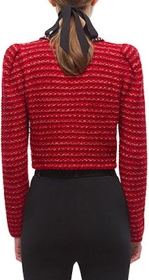 (W) Self-Portrait紅色羊毛混紡短款針織開衫外套 女裝 SWF325M11300137 Lookbook (W) Self-Portrait紅色羊毛混紡短款針織開衫外套 女裝 SWF325M11300137