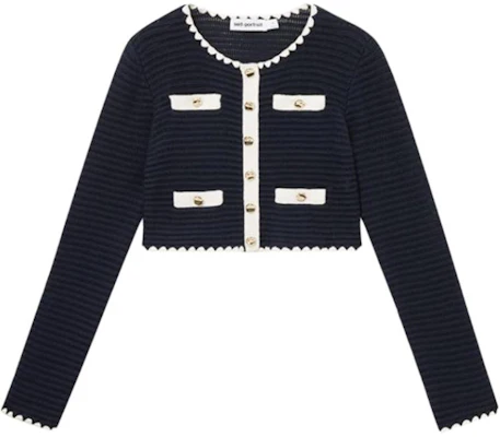 (Women) Self-Portrait Self Portrait Navy Blue Long Sleeve Knit Sweater - Simple & Stylish. SWF353M00600 Order (Women) Self-Portrait Self Portrait Navy Blue Long Sleeve Knit Sweater - Simple & Stylish. SWF353M00600