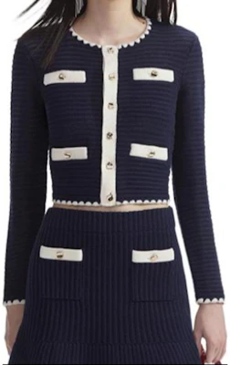 (Women) Self-Portrait Self Portrait Navy Blue Long Sleeve Knit Sweater - Simple & Stylish. SWF353M00600 Shop (Women) Self-Portrait Self Portrait Navy Blue Long Sleeve Knit Sweater - Simple & Stylish. SWF353M00600