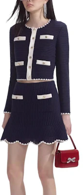 (Women) Self-Portrait Self Portrait Navy Blue Long Sleeve Knit Sweater - Simple & Stylish. SWF353M00600 Purchase (Women) Self-Portrait Self Portrait Navy Blue Long Sleeve Knit Sweater - Simple & Stylish. SWF353M00600