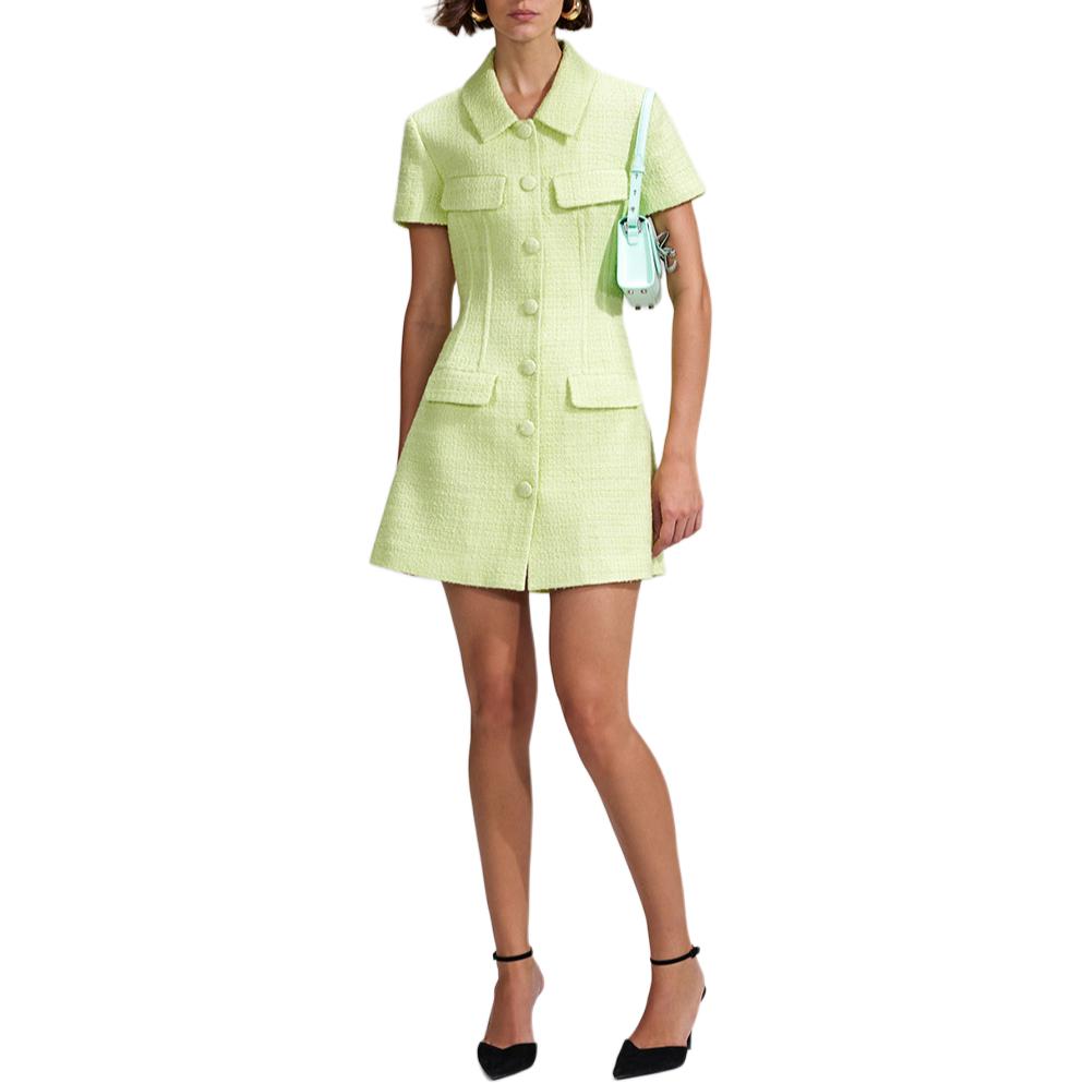 Shop (W) Self-Portrait 女裝淺綠色短袖修身款 Polo 洋裝 SWF342Y12400