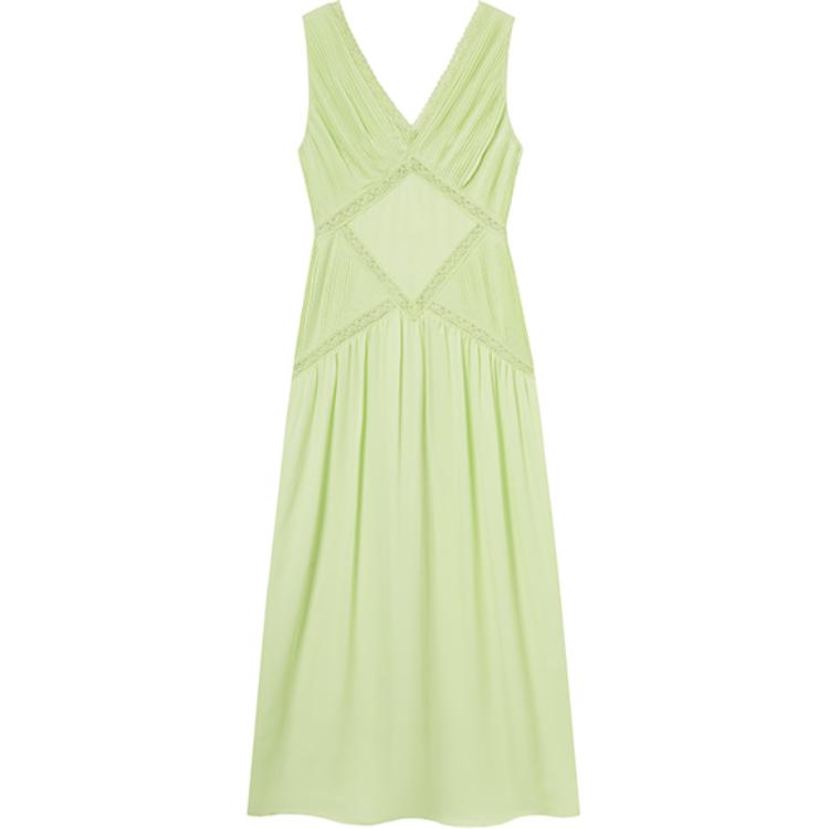 (Women) Self-Portrait Sleeveless Lace Midi Dress Women in Solid Light Green SWF352Y14000 圖 2