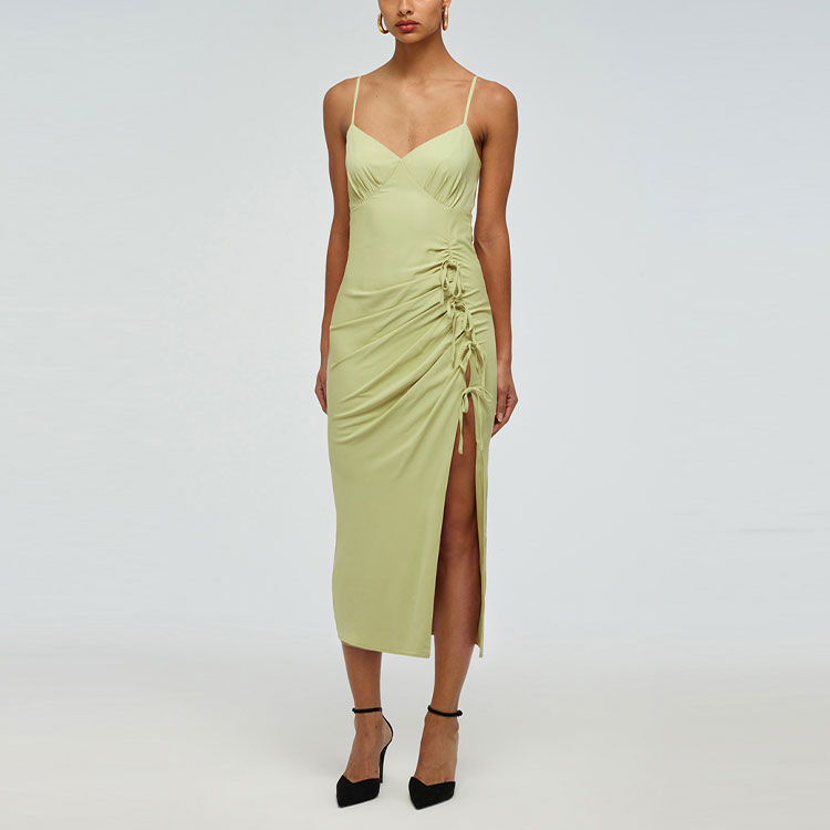 (Women) Self-Portrait Sleeveless Ruched Bow Tie Split Dress for Women. SWF331Y03500 圖 3