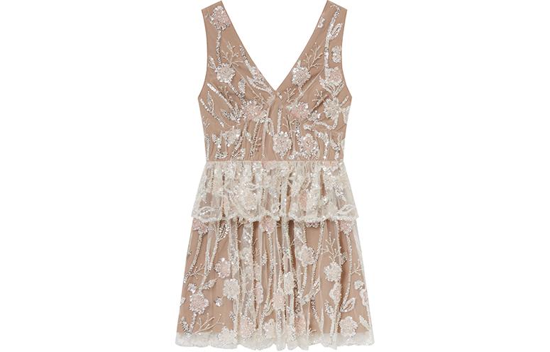 (Women) Self-Portrait Sleeveless Sequined Jacquard Party Dress - Elegant Princess Style. SWF352Y16100