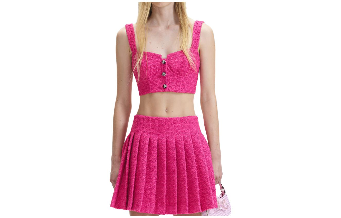 Order (W) Self-Portrait 素色圓領吊帶上衣 女款 玫瑰粉 SWF344B00800109