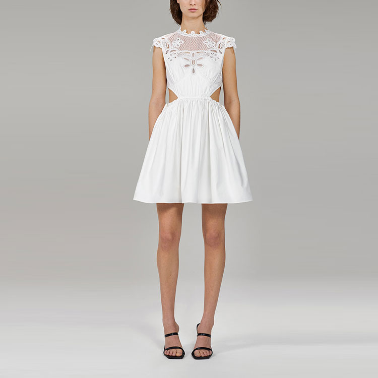 (Women) Self-Portrait Solid Cutout Sleeveless Waist Dress Women SWF333Y01700 圖 4