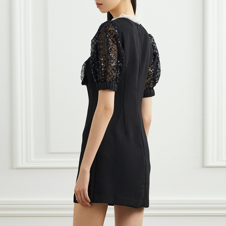 (Women) Self-Portrait SS21 Black Lace Puff Sleeve Slim Fit A-Line Mini Dress Women. SWF345Y04900 圖 6