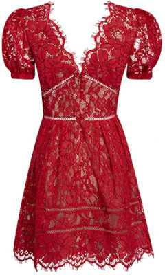 (W) Vestido Mujer Self-Portrait SS21 Rojo Corte Envuelto Línea-A Manga Corta RS21035 Lookbook (W) Vestido Mujer Self-Portrait SS21 Rojo Corte Envuelto Línea-A Manga Corta RS21035