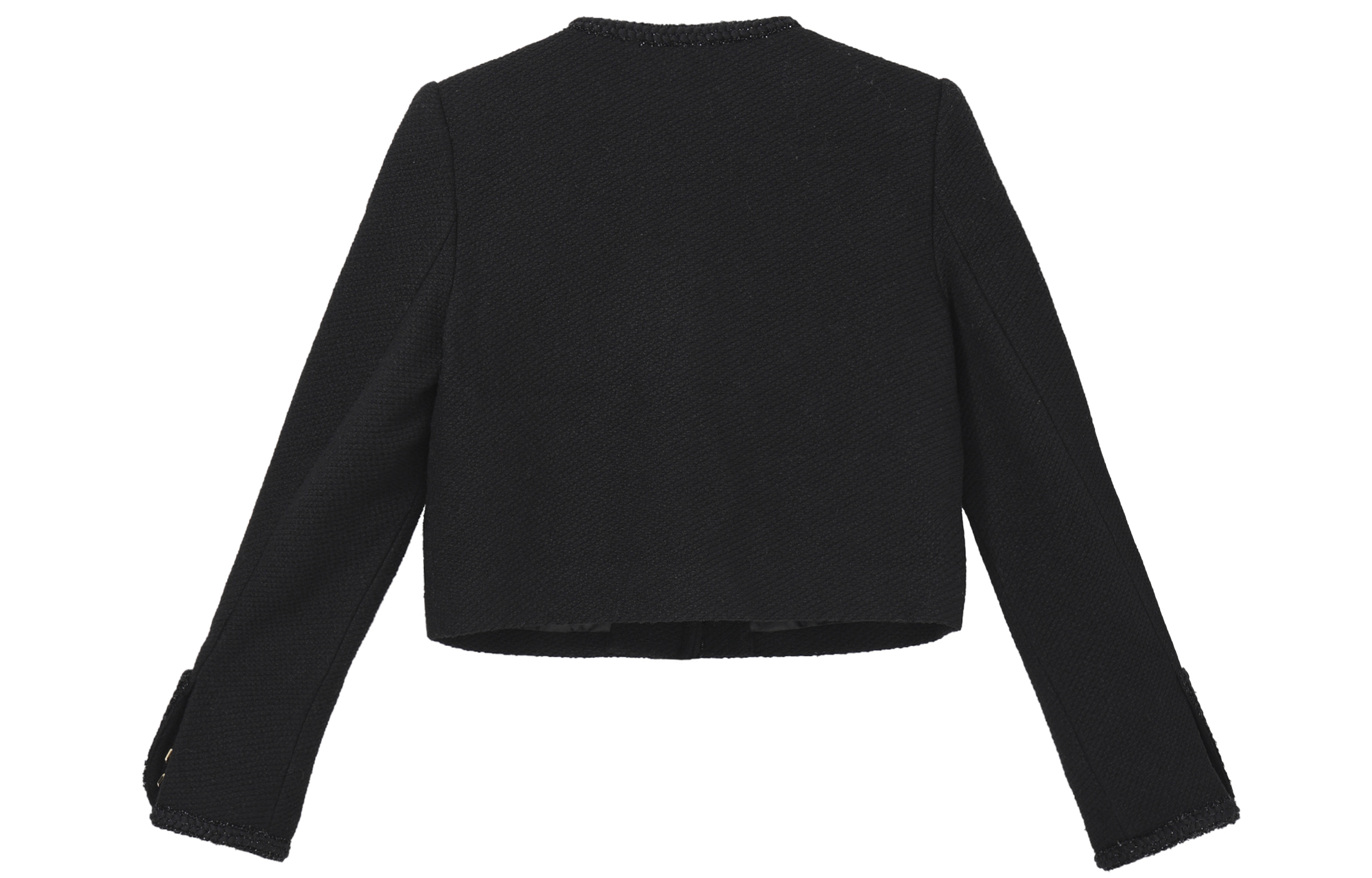 Lookbook (W) Blazer de Tweed Negro Self-Portrait SS22 Chaqueta de un Solo Botón. SS22095TBLACK