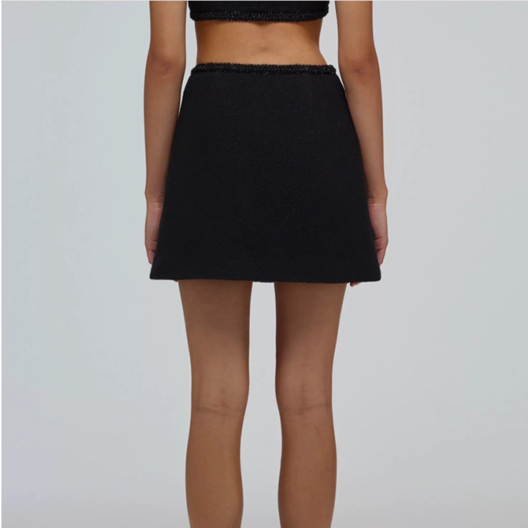 (Women) Self-Portrait SS22  High-Waist Vintage Black Denim Skirt SWF332Q01200 圖 6