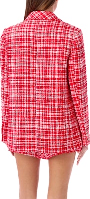 (W) Self-Portrait SS22 Jaket Butang Merah Corak Kotak SS22089RBRED Shop (W) Self-Portrait SS22 Jaket Butang Merah Corak Kotak SS22089RBRED