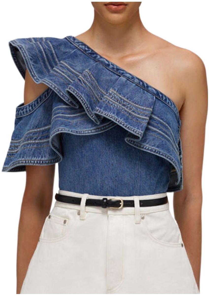 women-self-portrait-ss-22-ruffled-off-shoulder-denim-top-in-blue-swf-332-c03200