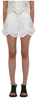 (Women) Self-Portrait SS22 White Lace Trim Casual Shorts. SWF332K01200 (Women) Self-Portrait SS22 White Lace Trim Casual Shorts. SWF332K01200
