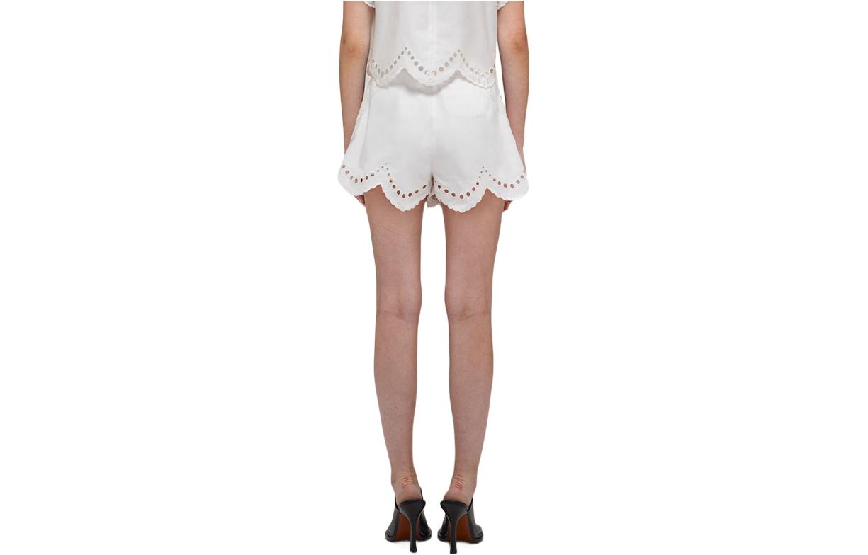 Lookbook (W) Self-Portrait SS22 白色蕾絲飾邊休閒短褲. SWF332K01200