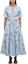 Buy (W) Self-Portrait SS22 Vestido Midi Azul Floral con Corte Elegante y Ajuste Ceñido. SWF332Y12500