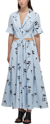 (W) Self-Portrait SS22 Vestido Midi Azul Floral con Corte Elegante y Ajuste Ceñido. SWF332Y12500 Shop (W) Self-Portrait SS22 Vestido Midi Azul Floral con Corte Elegante y Ajuste Ceñido. SWF332Y12500