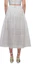 Lookbook (Women) Self-Portrait SS22 High-Waist Floral Midi Skirt in Pure White for Women. SWF332Q01800