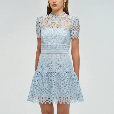 (Women) Self-Portrait SS22 Lace Princess Dress Short Sleeve Elegant Evening Gown for Women SWF331Y04600 Shop (Women) Self-Portrait SS22 Lace Princess Dress Short Sleeve Elegant Evening Gown for Women SWF331Y04600